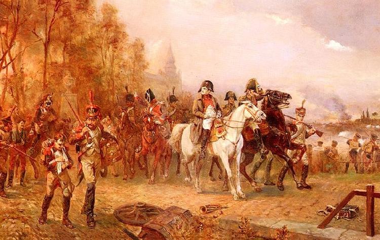 Robert Alexander Hillingford Napoleon with His Troops at the Battle of Borodino, 1812 Spain oil painting art